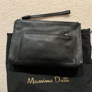 Massimo Dutti leather clutch